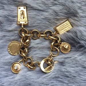 Gold Marc Jacobs charm bracelet